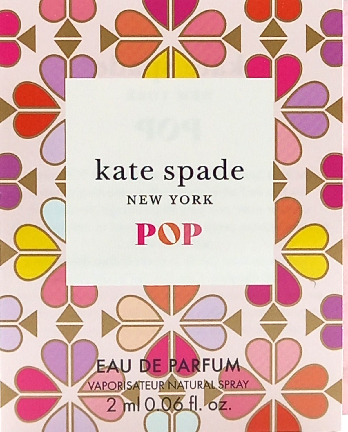 KATE SPADE POP EAU DE PARFUM VIAL SPRAY FOR WOMEN 0.06 Oz BRAND NEW SAMPLE SIZE!