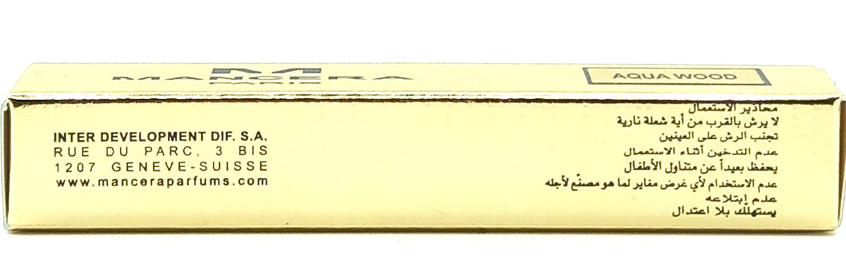 MANCERA AQUA WOOD EAU DE PARFUM PEN SPRAY FOR MEN 0.28 Oz / 8 ml TRAVEL SIZE!!!