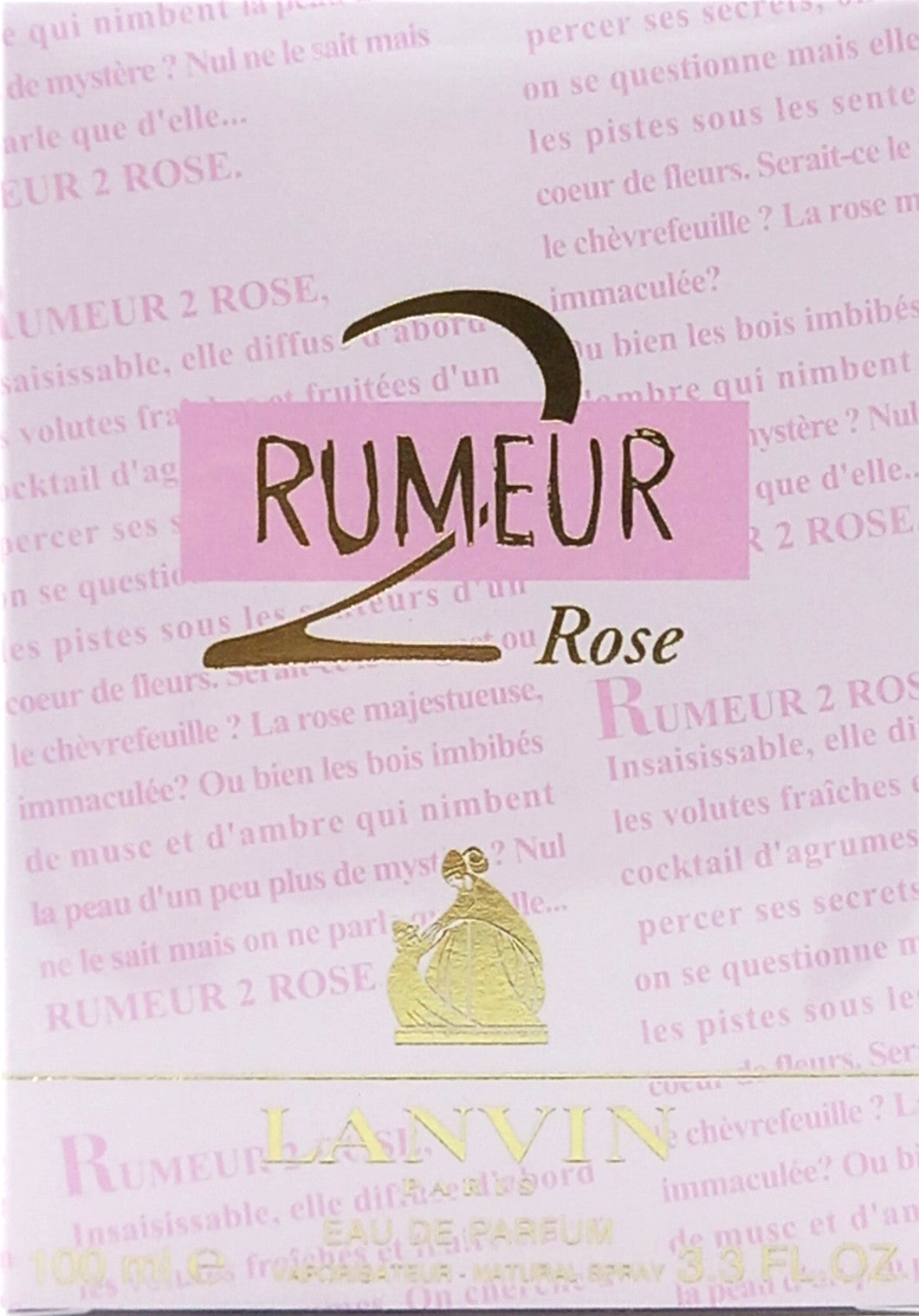 LANVIN RUMEUR 2 ROSE EAU DE PARFUM SPRAY FOR WOMEN 3.3 Oz / 100 ml BRAND NEW!!!