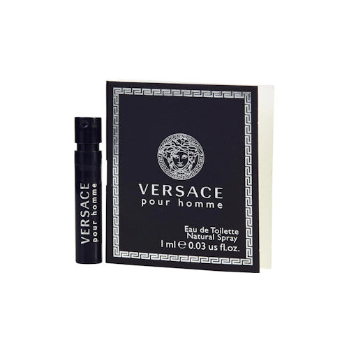 Versace Pour Homme 0.03 oz EDT Cologne Vial on Card for Men Brand New