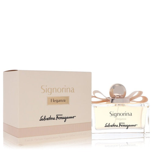 Signorina Eleganza by Salvatore FerragamoEau De Parfum Spray 3.4 oz 3.4 oz / 100 ml / Alcohol, Amber, Woody, Aldehyde, Oils Women