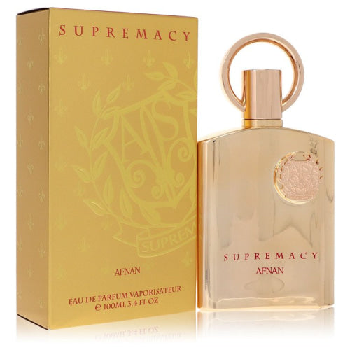 Supremacy Gold by AfnanEau De Parfum Spray (Unisex) 3.4 oz 3.4 oz / 100 ml / Alcohol, Amber, Woody, Aldehyde, Oils Unisex