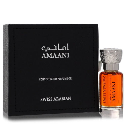 Swiss Arabian Amaani by Swiss ArabianPerfume Oil (Unisex).40 oz.40 oz / 12 ml / Alcohol, Amber, Woody, Aldehyde, Oils Unisex