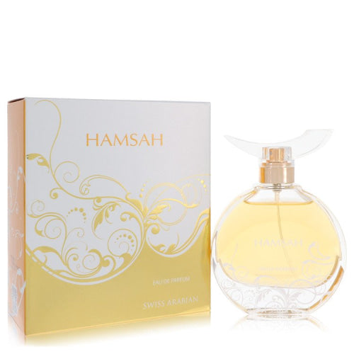 Swiss Arabian Hamsah by Swiss ArabianEau De Parfum Spray 2.7 oz 2.7 oz / 80 ml / Alcohol, Amber, Woody, Aldehyde, Oils Women