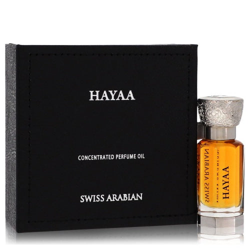 Swiss Arabian Hayaa by Swiss ArabianConcentrated Perfume Oil (Unisex) 0.4 oz 0.4 oz / 12 ml / Alcohol, Amber, Woody, Aldehyde, Oils Unisex