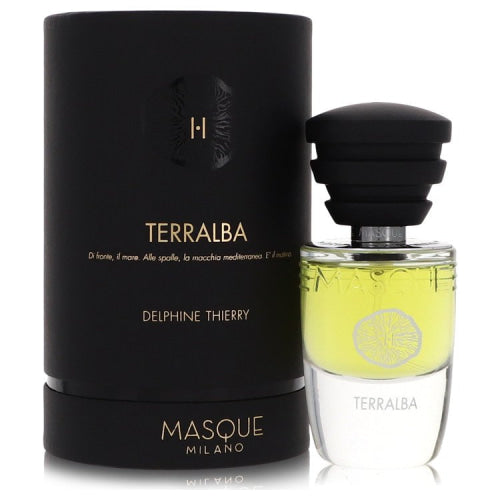 Terralba by Masque MilanoEau De Parfum Spray (Unisex) 1.18 oz 1.18 oz / 35 ml / Alcohol, Amber, Woody, Aldehyde, Oils Unisex