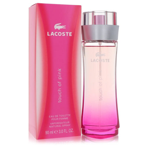 Touch of Pink by LacosteEau De Toilette Spray 3 oz 3 oz / 90 ml / Alcohol, Amber, Woody, Aldehyde, Oils Women