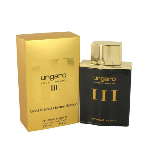 UNGARO III by Ungaro Eau De Toilette spray (Gold & Bold Limited Edition) 3.4 oz Male