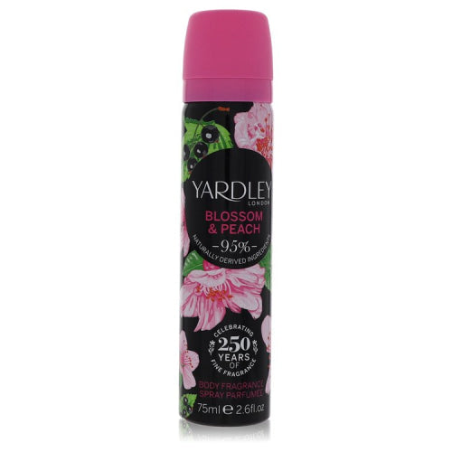 Yardley Blossom & Peach by Yardley LondonBody Fragrance Spray 2.6 oz 2.6 oz / 77 ml / Alcohol, Amber, Woody, Aldehyde, Oils Women