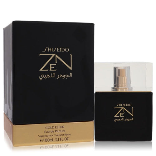 Zen Gold Elixir by ShiseidoEau De Parfum Spray 3.4 oz 3.4 oz / 100 ml / Alcohol, Amber, Woody, Aldehyde, Oils Women