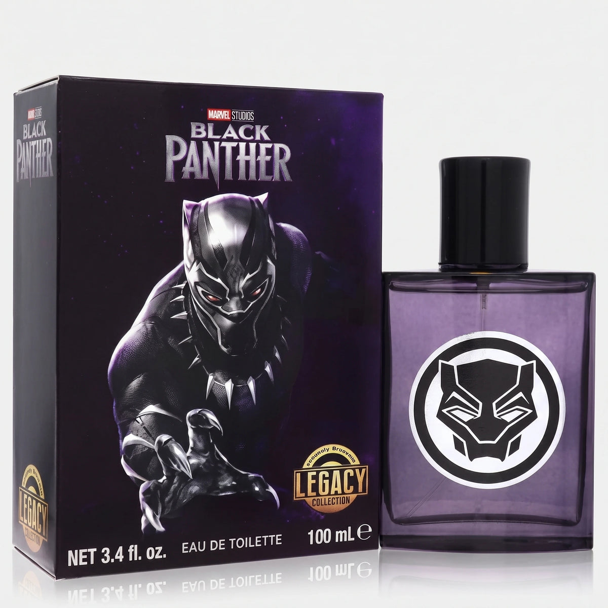 Black Panther Marvel by Marvel Eau De Toilette Spray 3.4 oz for Bold Men | BLACK PANTHER Marvel by Marvel Eau De Toilette Spray - Heroic Scent for Men | Marvel
