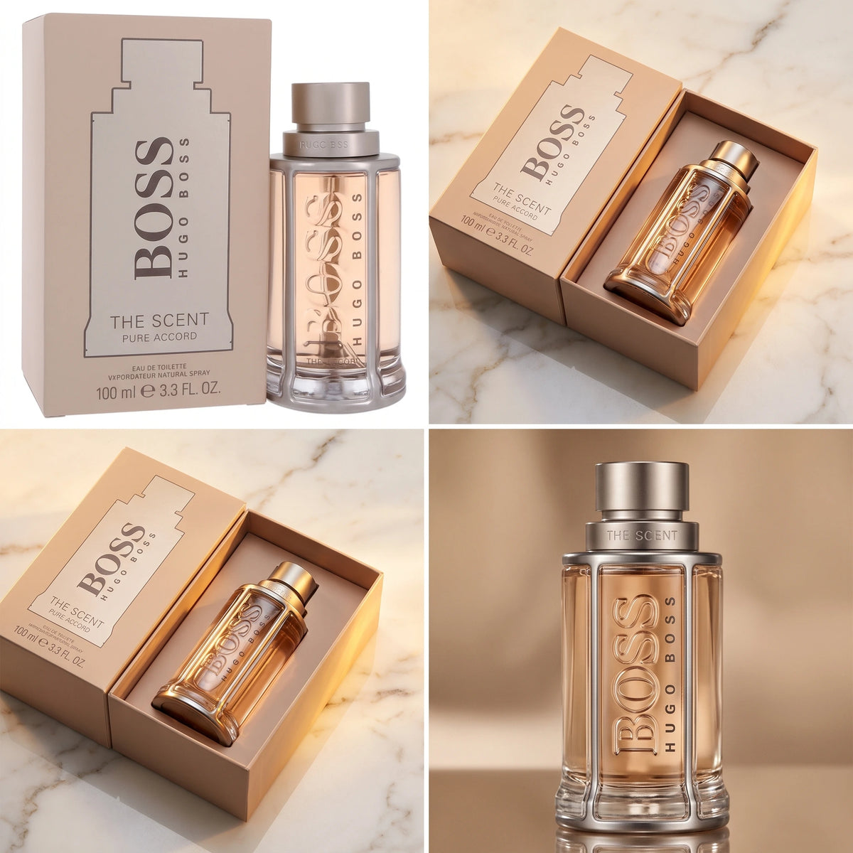 Boss The Scent Pure Accord by Hugo Boss Eau De Toilette Spray for Men 3.3 oz | Boss The Scent Pure Accord by Hugo Boss Eau De Toilette Spray for Men 3.3 oz - Long-Lasting Fragrance | Hugo Boss