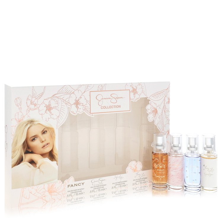 Fancy by Jessica Simpson - Gift Set -- Mini Set Collection  0.5oz  Fancy EDP Spray +0.05oz Signature EDP Spray +0.05oz I Fancy You EDP Spray+ 0.05oz Fancy Love EDP Spray