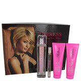 Paris Hilton Heiress by Paris Hilton - Gift Set -- 3.4 oz Eau De Parfum Spay + .34 oz Mini EDP Pen Spray + 3 oz Body Lotion + 3 oz Shower Gel
