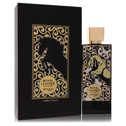 Afnan Zimaya Royal Leather by AfnanEau De Parfum Spray (Unisex) 3.4 oz 3.4 oz / 100 ml / Alcohol, Amber, Woody, Aldehyde, Oils Unisex