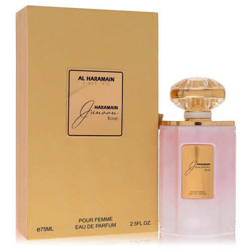 Al Haramain Junoon Rose by Al HaramainEau De Parfum Spray 2.5 oz 2.5 oz / 75 ml / Alcohol, Amber, Woody, Aldehyde, Oils Women