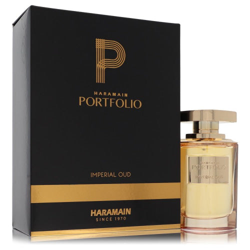 Al Haramain Portfolio Imperial Oud by Al HaramainEau De Parfum Spray (Unisex) 2.5 oz 2.5 oz / 75 ml / Alcohol, Amber, Woody, Aldehyde, Oils
