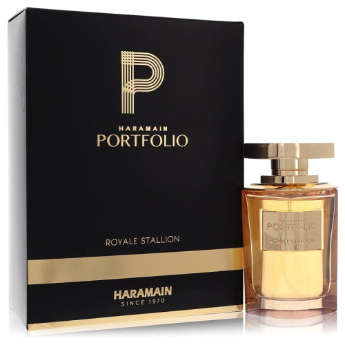 Al Haramain Portfolio Royale Stallion by Al HaramainEau De Parfum Spray 2.5 oz 2.5 oz / 75 ml / Alcohol, Amber, Woody, Aldehyde, Oils Men