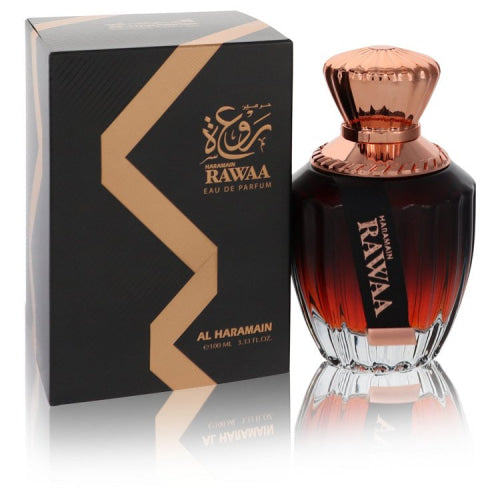 Al Haramain Rawaa by Al HaramainEau De Parfum Spray (Unisex) 3.3 oz 3.3 oz / 100 ml / Alcohol, Amber, Woody, Aldehyde, Oils Unisex