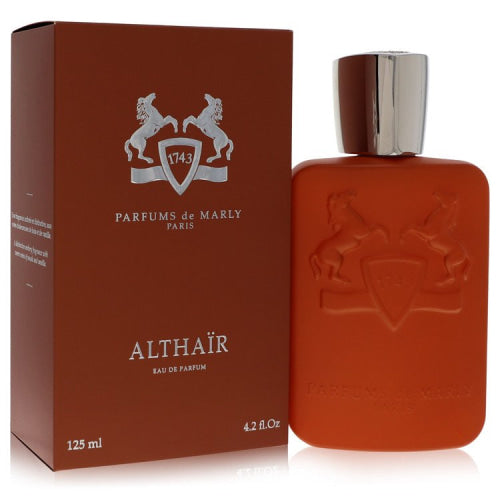 Althair by Parfums De MarlyEau De Parfum Spray 4.2 oz 4.2 oz / 125 ml / Alcohol, Amber, Woody, Aldehyde, Oils Women