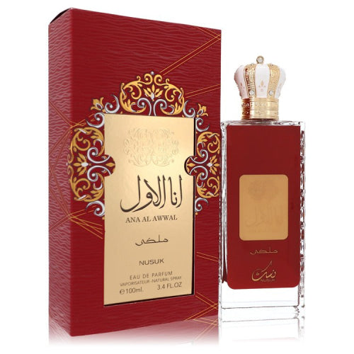 Ana Al Awwal Rouge by NusukEau De Parfum Spray 3.4 oz 3.4 oz / 100 ml / Alcohol, Amber, Woody, Aldehyde, Oils Women