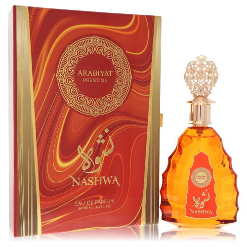 Arabiyat Prestige Nashwa by Arabiyat PrestigeEau De Parfum Spray 3.4 oz 3.4 oz / 100 ml / Alcohol, Amber, Woody, Aldehyde, Oils Men