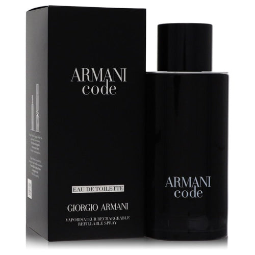 Armani Code by Giorgio ArmaniEau De Toilette Spray Refillable 4.2 oz 4.2 oz / 125 ml / Alcohol, Amber, Woody, Aldehyde, Oils Men