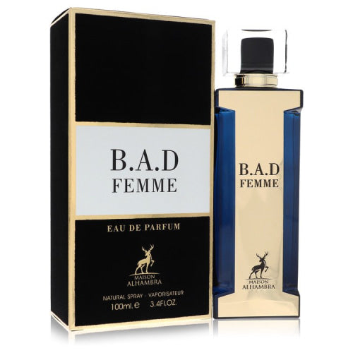 B.A.D Femme by Maison AlhambraEau De Parfum Spray 3.4 oz 3.4 oz / 100 ml / Alcohol, Amber, Woody, Aldehyde, Oils Women