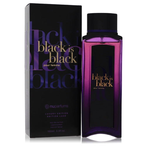 Black is Black by Nu ParfumsEau De Parfum Spray 3.3 oz 3.3 oz / 100 ml / Alcohol, Amber, Woody, Aldehyde, Oils Women
