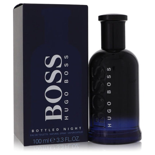 Boss Bottled Night by Hugo BossEau De Toilette Spray 3.3 oz 3.3 oz / 100 ml / Alcohol, Amber, Woody, Aldehyde, Oils Men