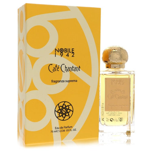Cafe Chantant by Nobile 1942Extrait De Parfum Spray (Unisex) 2.5 oz 2.5 oz / 75 ml / Alcohol, Amber, Woody, Aldehyde, Oils Unisex