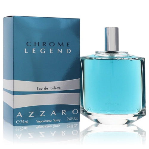 Chrome Legend by AzzaroEau De Toilette Spray 2.6 oz 2.6 oz / 77 ml / Alcohol, Amber, Woody, Aldehyde, Oils Men