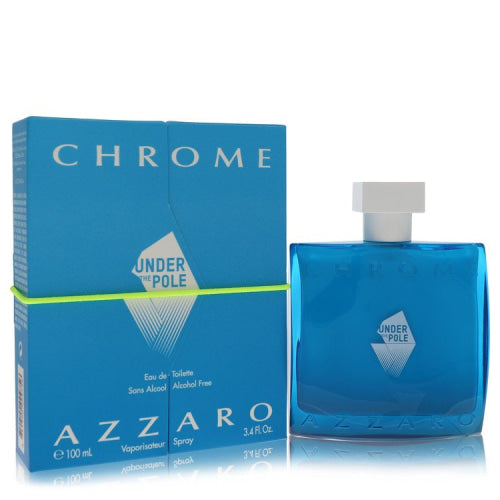 Chrome Under The Pole by AzzaroEau De Toilette Spray (Alcohol Free) 3.4 oz 3.4 oz / 100 ml / Alcohol, Amber, Woody, Aldehyde, Oils Men