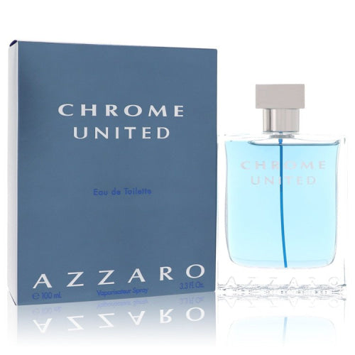 Chrome United by AzzaroEau De Toilette Spray 3.4 oz 3.4 oz / 100 ml / Alcohol, Amber, Woody, Aldehyde, Oils Men