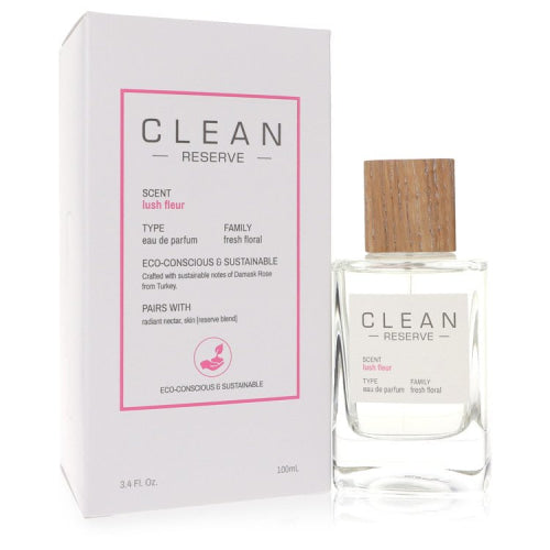 Clean Reserve Lush Fleur by CleanEau De Parfum Spray 3.4 oz 3.4 oz / 100 ml / Alcohol, Amber, Woody, Aldehyde, Oils Women