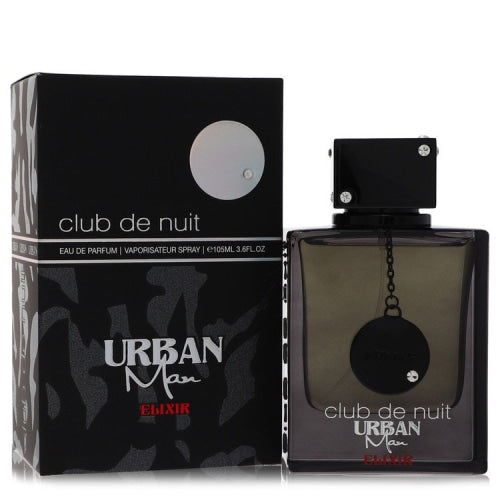 Club De Nuit Urban Man Elixir by ArmafEau De Parfum Spray 3.6 oz 3.6 oz / 106 ml / Alcohol, Amber, Woody, Aldehyde, Oils Men