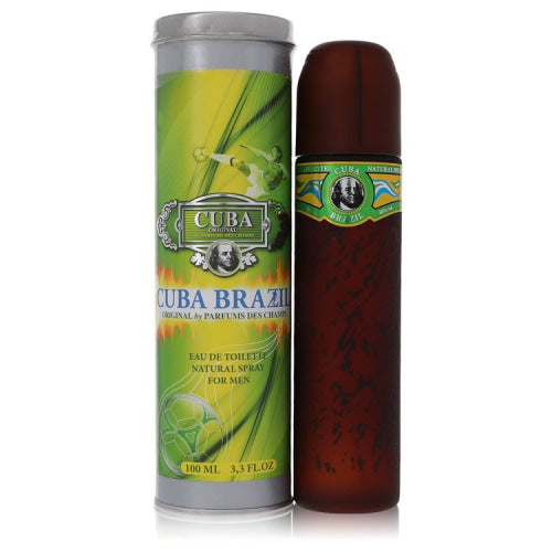 Cuba Brazil by FragluxeEau De Toilette Spray 3.4 oz 3.4 oz / 100 ml / Alcohol, Amber, Woody, Aldehyde, Oils Men