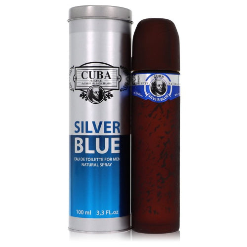 Cuba Silver Blue by FragluxeEau De Toilette Spray 3.3 oz 3.3 oz / 100 ml / Alcohol, Amber, Woody, Aldehyde, Oils Men