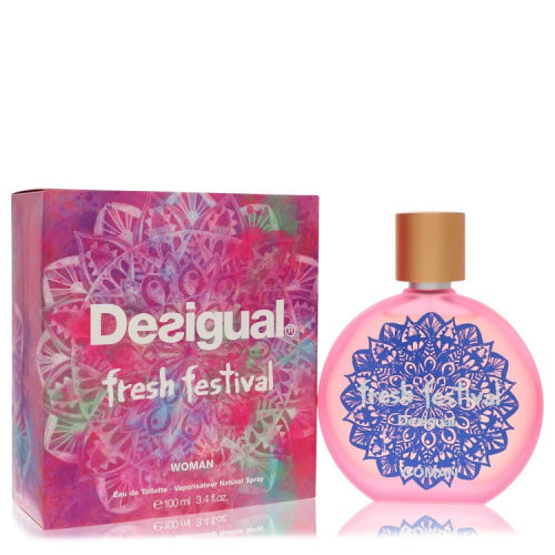 Desigual Fresh Festival by DesigualEau De Toilette Spray 3.4 oz 3.4 oz / 100 ml / Alcohol, Amber, Woody, Aldehyde, Oils Women