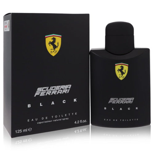 Ferrari Scuderia Black by FerrariEau De Toilette Spray 4.2 oz 4.2 oz / 125 ml / Alcohol, Amber, Woody, Aldehyde, Oils Men
