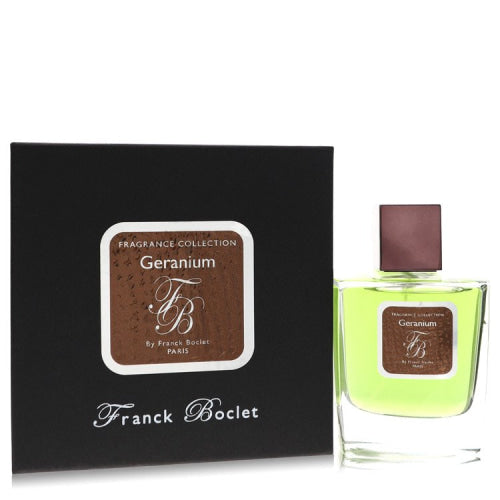Franck Boclet Geranium by Franck BocletEau De Parfum Spray (Unisex) 3.4 oz 3.4 oz / 100 ml / Alcohol, Amber, Woody, Aldehyde, Oils Unisex