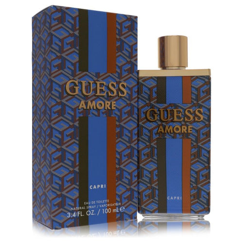 Guess Amore Capri by GuessEau De Toilette Spray (Unisex) 3.4 oz 3.4 oz / 100 ml / Alcohol, Amber, Woody, Aldehyde, Oils Unisex