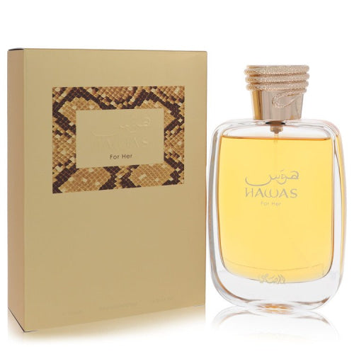 Hawas by RasasiEau De Parfum Spray 3.33 oz 3.33 oz / 98 ml / Alcohol, Amber, Woody, Aldehyde, Oils Women