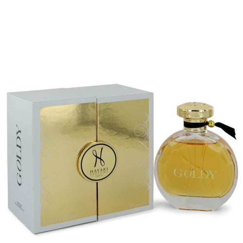 Hayari Goldy by HayariEau De Parfum Spray 3.4 oz 3.4 oz / 100 ml / Alcohol, Amber, Woody, Aldehyde, Oils Women