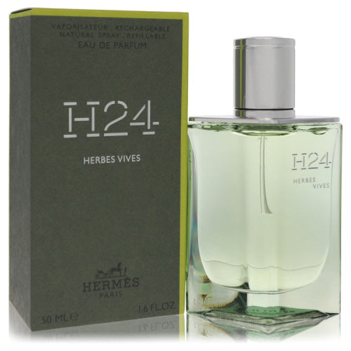 Hermes H24 Herbes Vives by HermesEau De Parfum Refillable Spray 1.7 oz 1.7 oz / 50 ml / Alcohol, Amber, Woody, Aldehyde, Oils Men