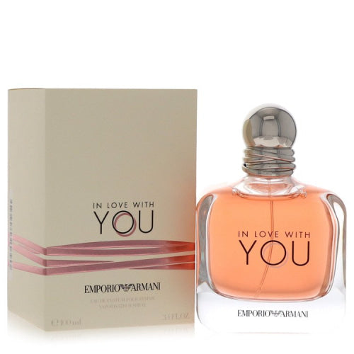 In Love With You by Giorgio ArmaniEau De Parfum Spray 3.4 oz 3.4 oz / 100 ml / Alcohol, Amber, Woody, Aldehyde, Oils Women