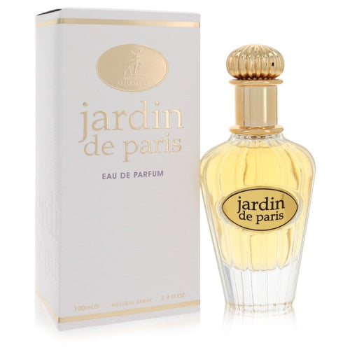 Jardin De Paris by Maison AlhambraEau De Parfum Spray 3.4 oz 3.4 oz / 100 ml / Alcohol, Amber, Woody, Aldehyde, Oils Women