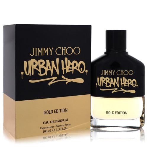 Jimmy Choo Urban Hero Gold Edition by Jimmy ChooEau De Parfum Spray 3.3 oz 3.3 oz / 100 ml / Alcohol, Amber, Woody, Aldehyde, Oils Men