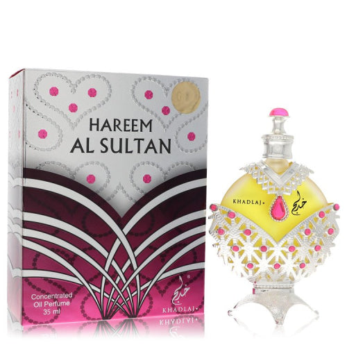 Khadlaj Hareem Al Sultan Silver by KhadlajConcentrated Perfume Oil (Unisex) 1.18 oz 1.18 oz / 35 ml / Alcohol, Amber, Woody, Aldehyde, Oils