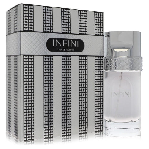 Khadlaj Infini by KhadlajEau De Parfum Spray 3.4 oz 3.4 oz / 100 ml / Alcohol, Amber, Woody, Aldehyde, Oils Men